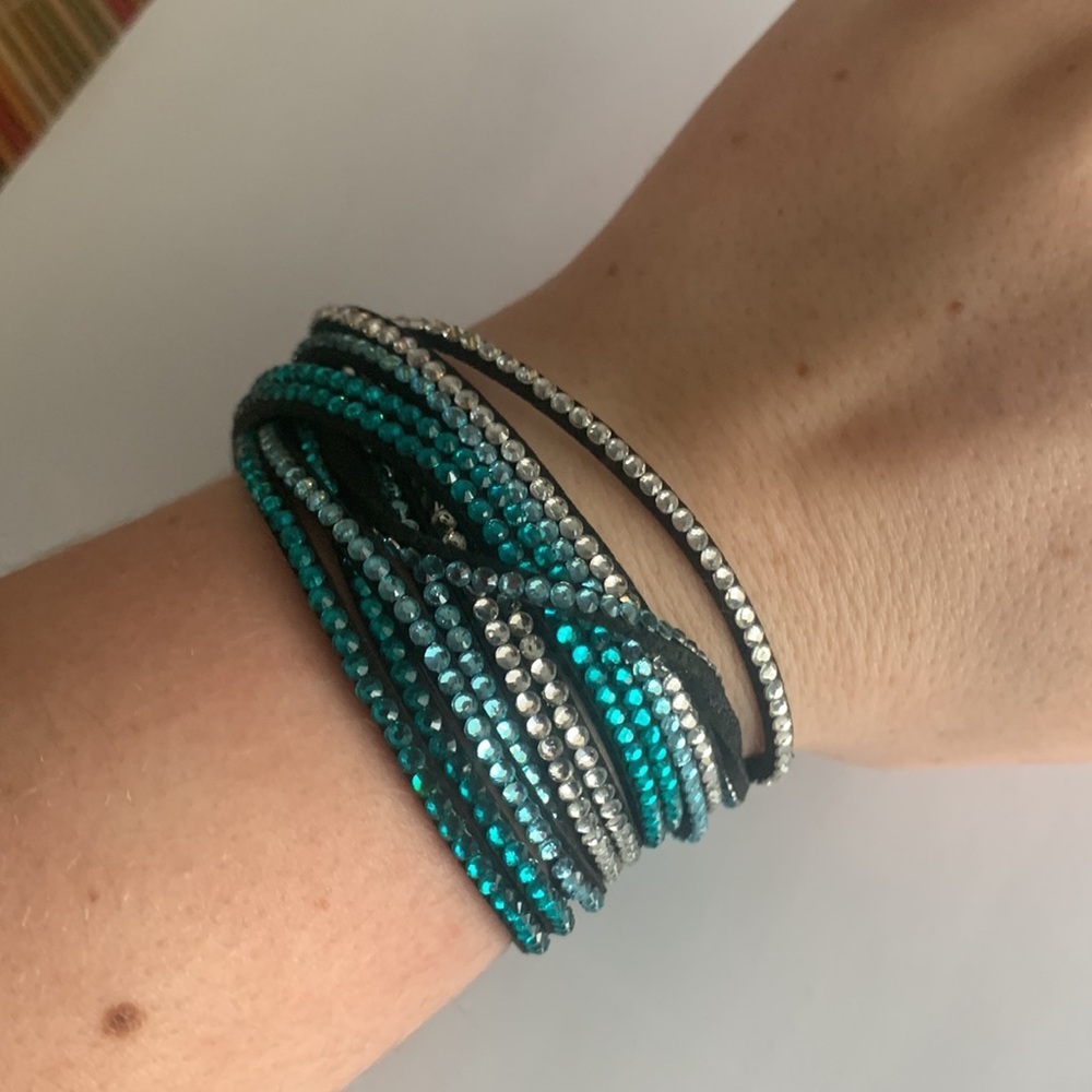 3/$5 Black and Blue Wrap Bracelet